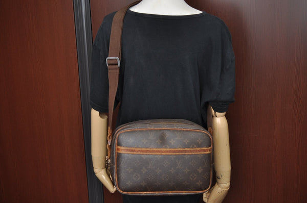 Authentic Louis Vuitton Monogram Reporter PM Shoulder Cross Bag M45254 LV K4197