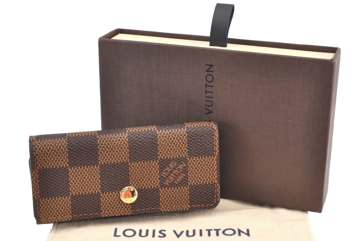 Authentic Louis Vuitton Damier Multicles 4 Key Case Holder N62631 LV Box K4216