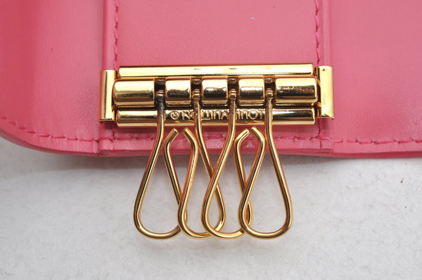 Authentic Louis Vuitton Vernis Multicles 4 Four Hooks Key Case M91252 Pink K4224