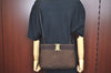 Authentic Salvatore Ferragamo Vara Shoulder Cross Bag Suede Leather Brown K4229