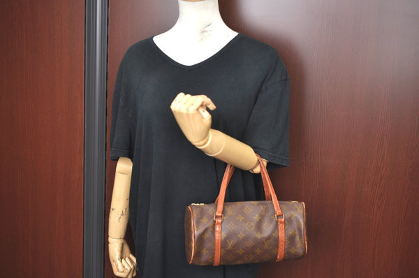 Authentic Louis Vuitton Monogram Papillon 26 Hand Bag Old Model LV K4242