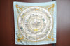 Authentic HERMES Carre 90 Scarf "LA PROMENADE DE LONGCHAMPS" Silk Blue K4261