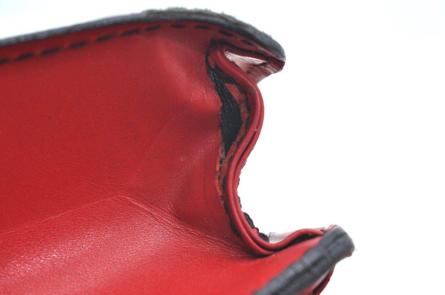 Auth Louis Vuitton Epi Varenne Hand Bag Bi-color Black x Red M52387 LV K4268