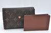 Authentic Louis Vuitton Monogram Porte Tresor Etui Papier Wallet M61202 LV K4275