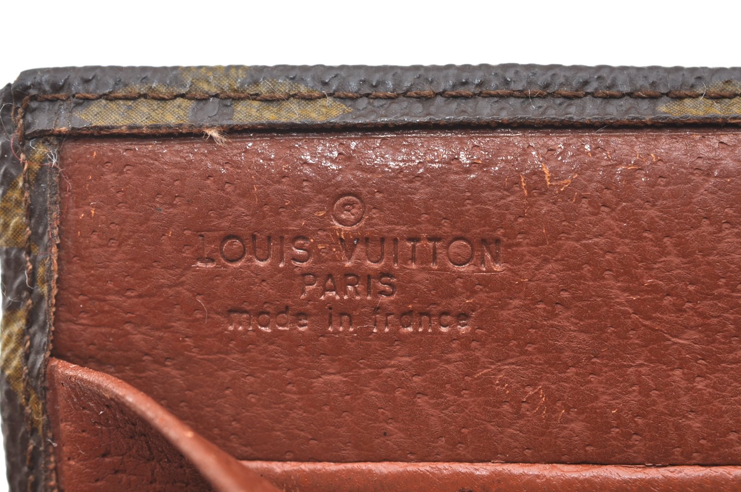 Authentic Louis Vuitton Monogram Porte Monnaie Billets Wallet M61660 Junk K4276