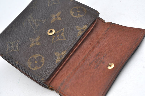 Authentic Louis Vuitton Monogram M61652 Porte Monnaie Billet Carte Credit K4284