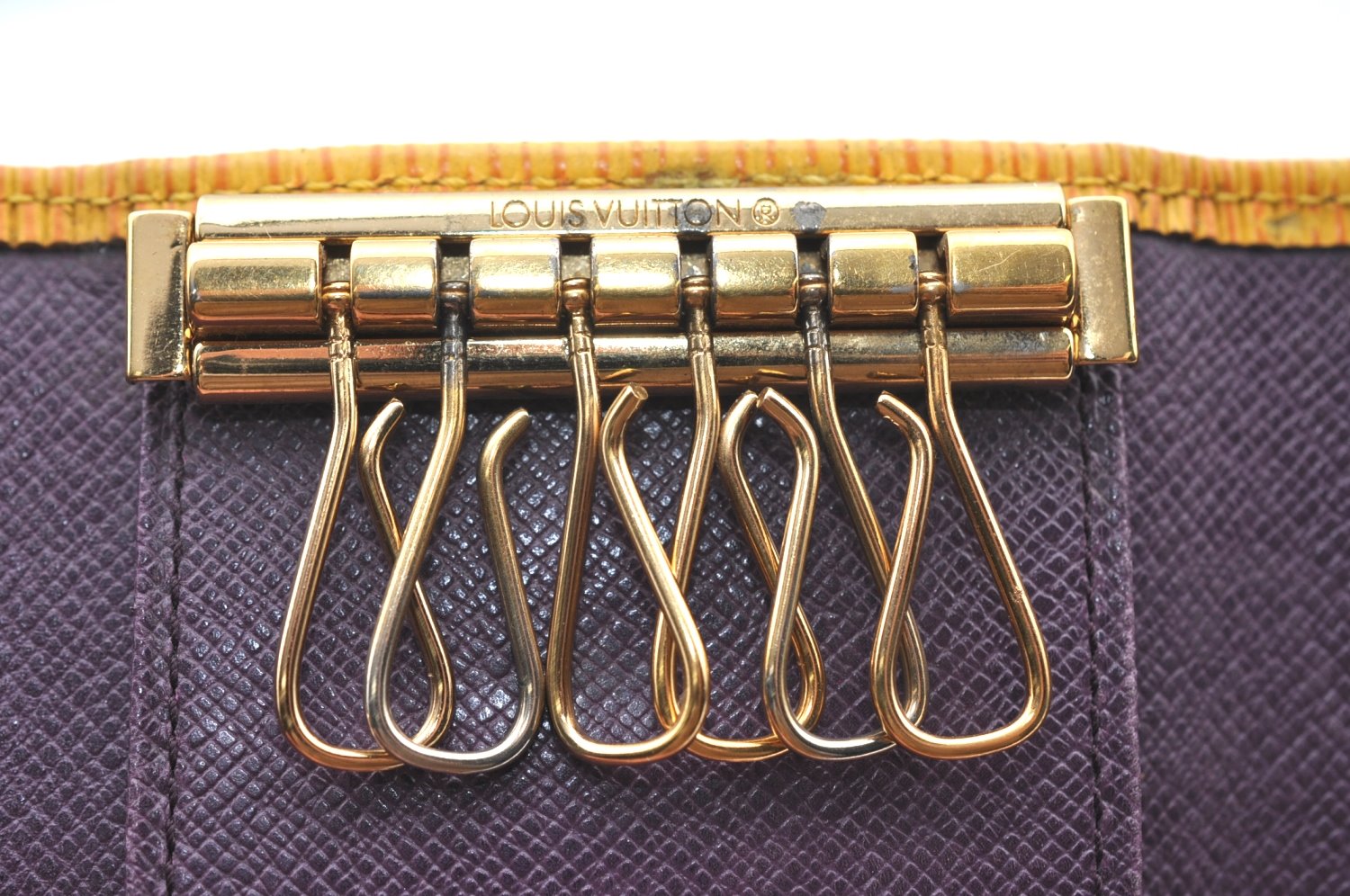 Authentic Louis Vuitton Epi Multicles 6 Key Case Yellow M63819 LV K4299