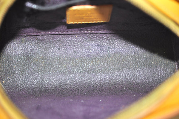 Authentic Louis Vuitton Epi Dauphine Cosmetic Pouch Yellow M48449 LV K4300