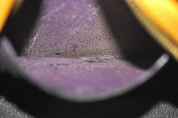 Authentic Louis Vuitton Epi Dauphine Cosmetic Pouch Yellow M48449 LV K4300