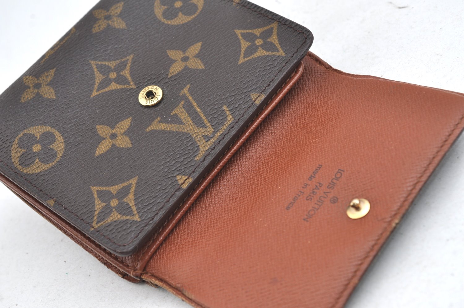 Authentic Louis Vuitton Monogram M61652 Porte Monnaie Billet Carte Credit K4301