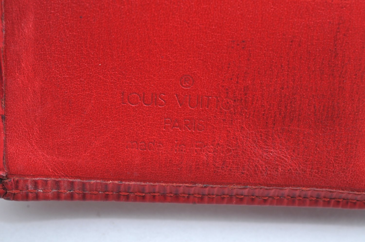 Authentic Louis Vuitton Epi Porte Monnaie Viennois Wallet Red M63247 LV K4307