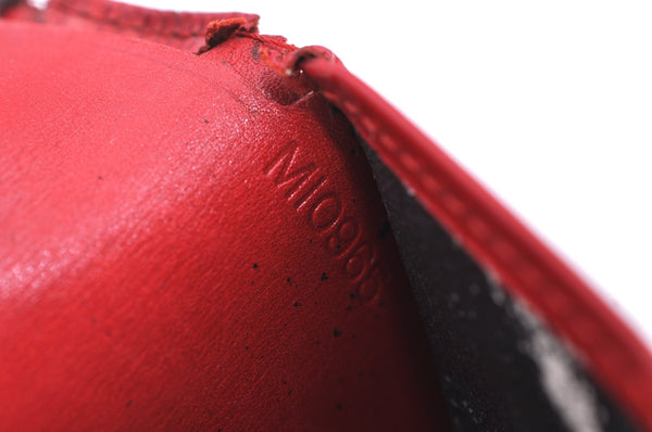 Authentic Louis Vuitton Epi Porte Monnaie Viennois Wallet Red M63247 LV K4307