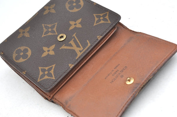 Authentic Louis Vuitton Monogram M61652 Porte Monnaie Billet Carte Credit K4308