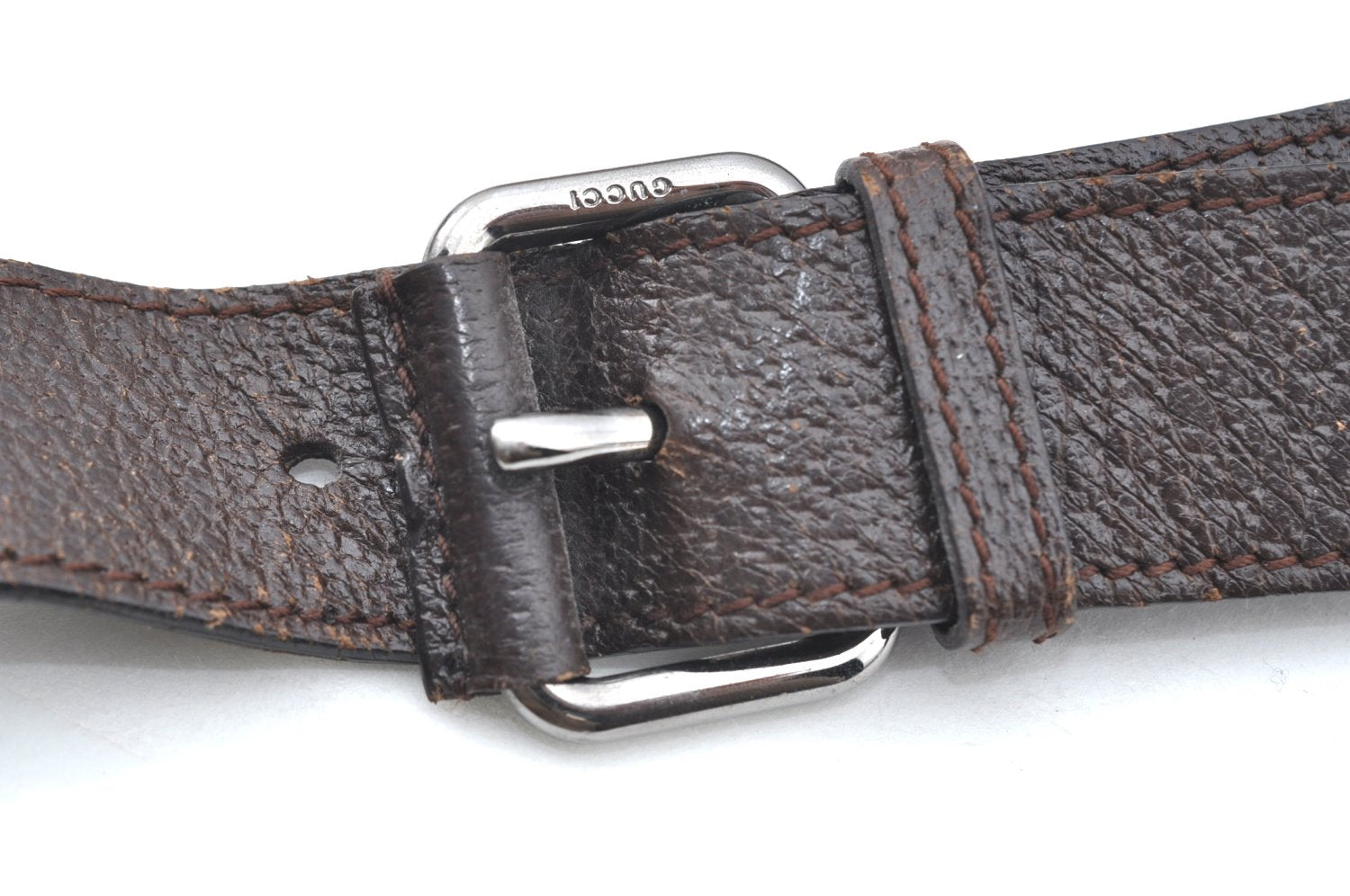 Authentic GUCCI Eclipse Shoulder Cross Bag GG Canvas Leather 120841 Brown K4313