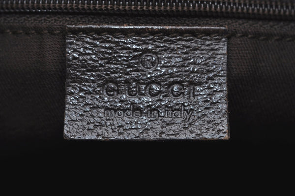 Authentic GUCCI Eclipse Shoulder Cross Bag GG Canvas Leather 120841 Brown K4313