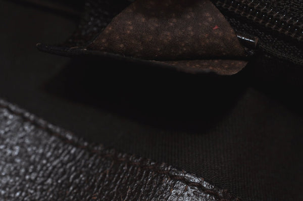 Authentic GUCCI Eclipse Shoulder Cross Bag GG Canvas Leather 120841 Brown K4313