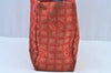 Authentic CHANEL New Travel Line Shoulder Tote Bag Nylon Leather Red K4315
