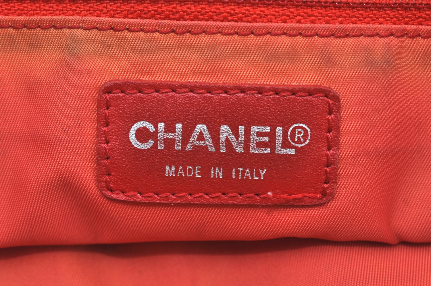 Authentic CHANEL New Travel Line Shoulder Tote Bag Nylon Leather Red K4315