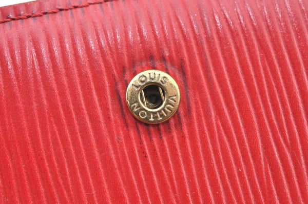 Authentic Louis Vuitton Epi Agenda PM Notebook Cover Red Black R2005E LV K4339