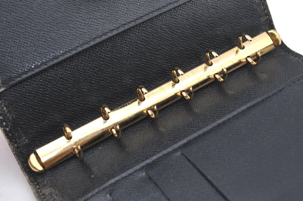 Authentic Louis Vuitton Epi Agenda PM Notebook Cover Red Black R2005E LV K4339