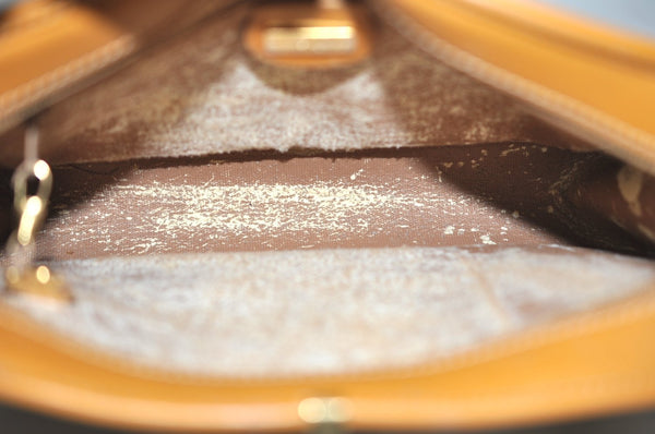 Authentic GUCCI Micro GG Shoulder Cross Body Bag Purse PVC Leather Brown K4358