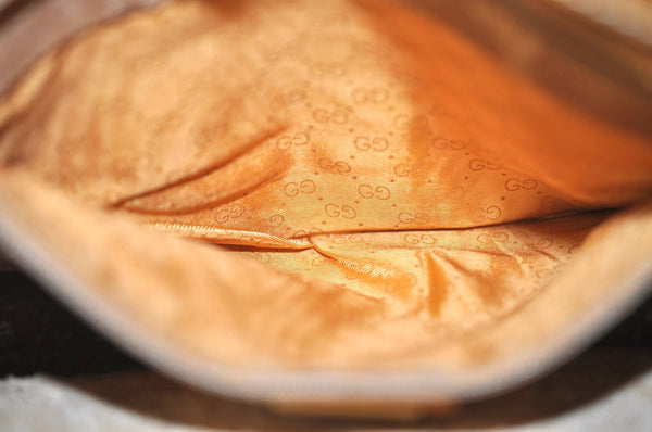 Authentic GUCCI Micro GG Shoulder Cross Body Bag Purse PVC Leather Brown K4358