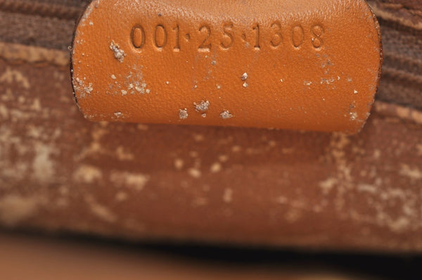 Authentic GUCCI Micro GG Shoulder Cross Body Bag Purse PVC Leather Brown K4358