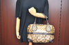 Authentic GUCCI GG Crystal Shoulder Tote Bag PVC Leather 223962 Brown K4359