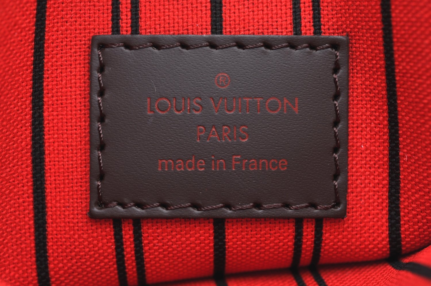 Authentic Louis Vuitton Damier Neverfull Pouch Purse Clutch Bag LV K4398