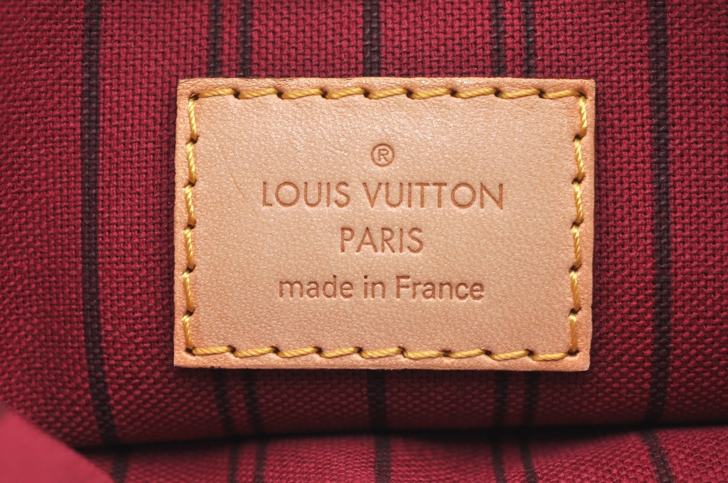 Authentic Louis Vuitton Monogram Neverfull Pouch Purse Clutch Bag Purple K4407