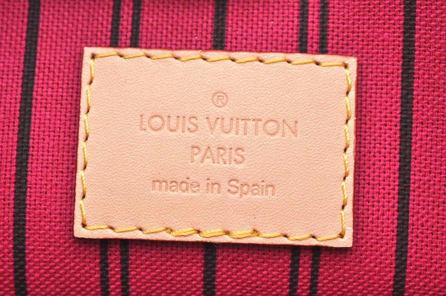 Authentic Louis Vuitton Monogram Neverfull Pouch Purse Clutch Bag Pink LV K4418