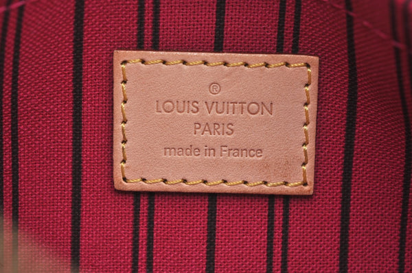 Authentic Louis Vuitton Monogram Neverfull Pouch Purse Clutch Bag Pink LV K4435