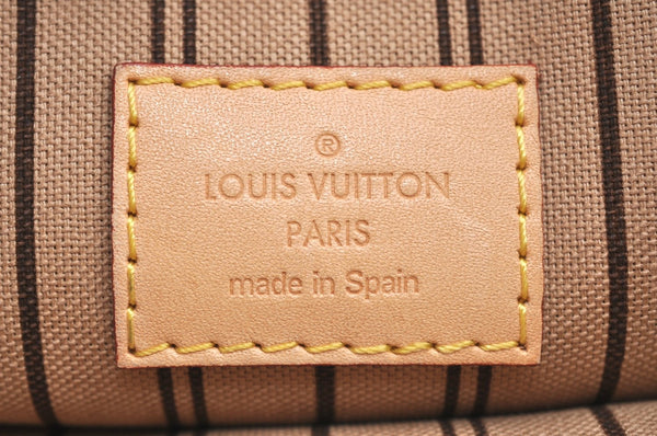 Authentic Louis Vuitton Monogram Neverfull Pouch Purse Clutch Bag LV K4436