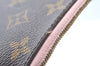 Authentic Louis Vuitton Monogram Neverfull Pouch Purse Clutch Bag Pink LV K4437