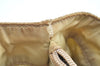 Auth PRADA Vintage Nylon Tessuto Leather Shoulder Hand Bag Light Yellow K4441