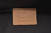 Authentic GUCCI Bamboo Tassel Clutch Bag Pouch Purse Leather 376854 Beige K4450