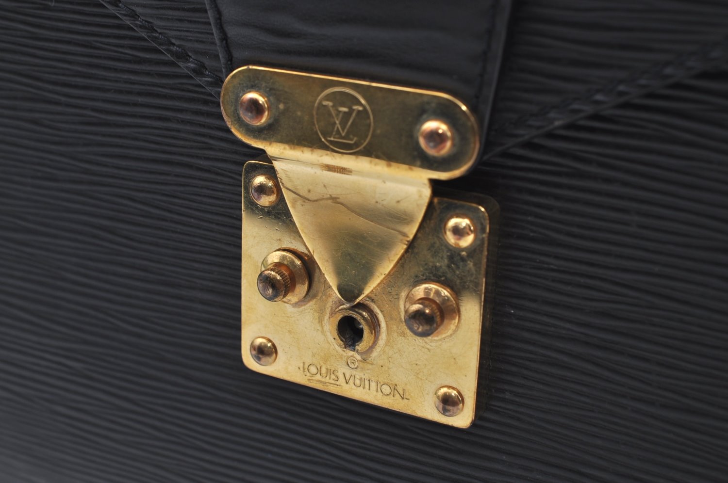 Authentic Louis Vuitton Epi Serviette Ambassadeur Black M54412 Briefcase K4454