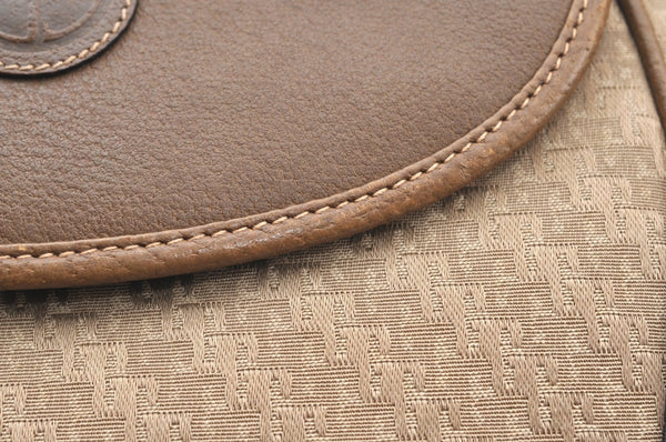 Authentic GUCCI Shoulder Cross Body Bag Purse Canvas Leather Beige Brown K4455