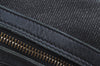 Authentic GUCCI Web Sherry Line Shoulder Bag Canvas Leather 73885 Black K4459
