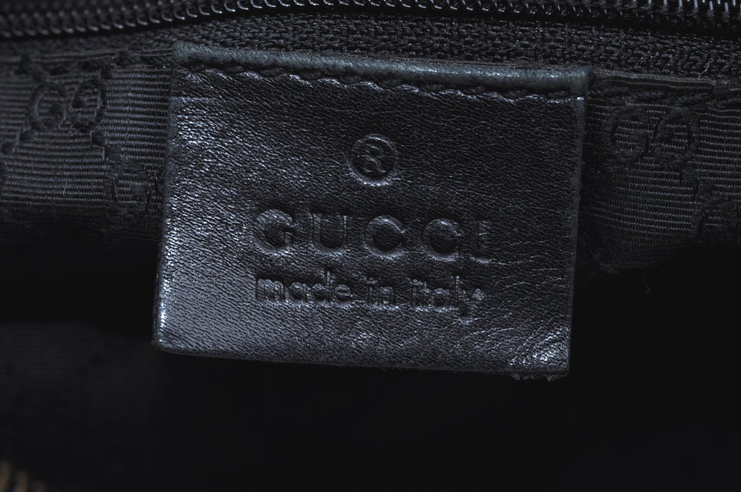 Authentic GUCCI Web Sherry Line Shoulder Bag Canvas Leather 73885 Black K4459