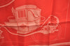 Authentic HERMES Carre 90 Scarf "EX-LIBRIS" Silk Red K4491