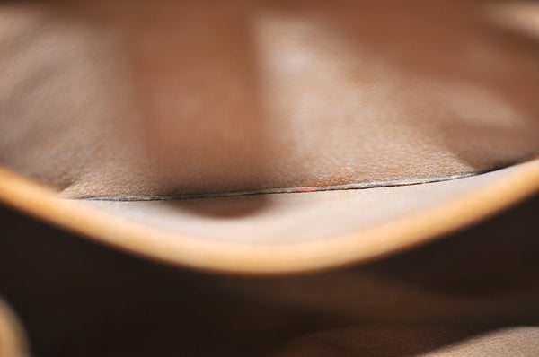 Authentic GUCCI Micro GG PVC Leather 2Way Shoulder Clutch Bag Purse Brown K4493