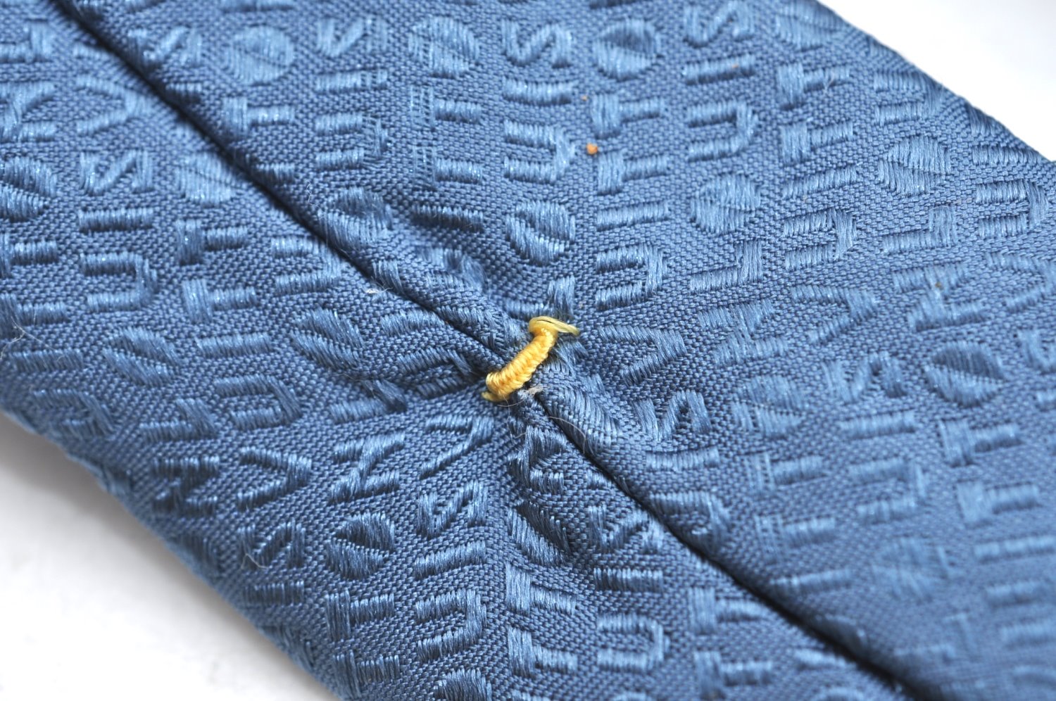 Authentic Louis Vuitton Vintage Logo Necktie Tie Silk Blue LV K4499