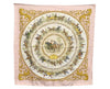 Authentic HERMES Carre 90 Scarf "LA PROMENADE DE LONGCHAMPS" Silk Pink K4502