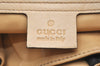 Authentic GUCCI Craft Logo Shoulder Tote Bag Purse Leather 269878 Beige K4507