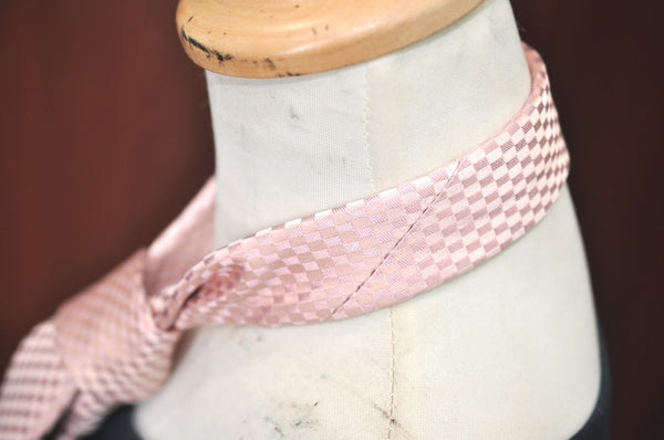 Authentic Louis Vuitton Damier Necktie Tie Silk Pink LV K4508