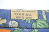 Authentic HERMES Tie Necktie Vegetable Pattern Silk 7460HA Blue K4513