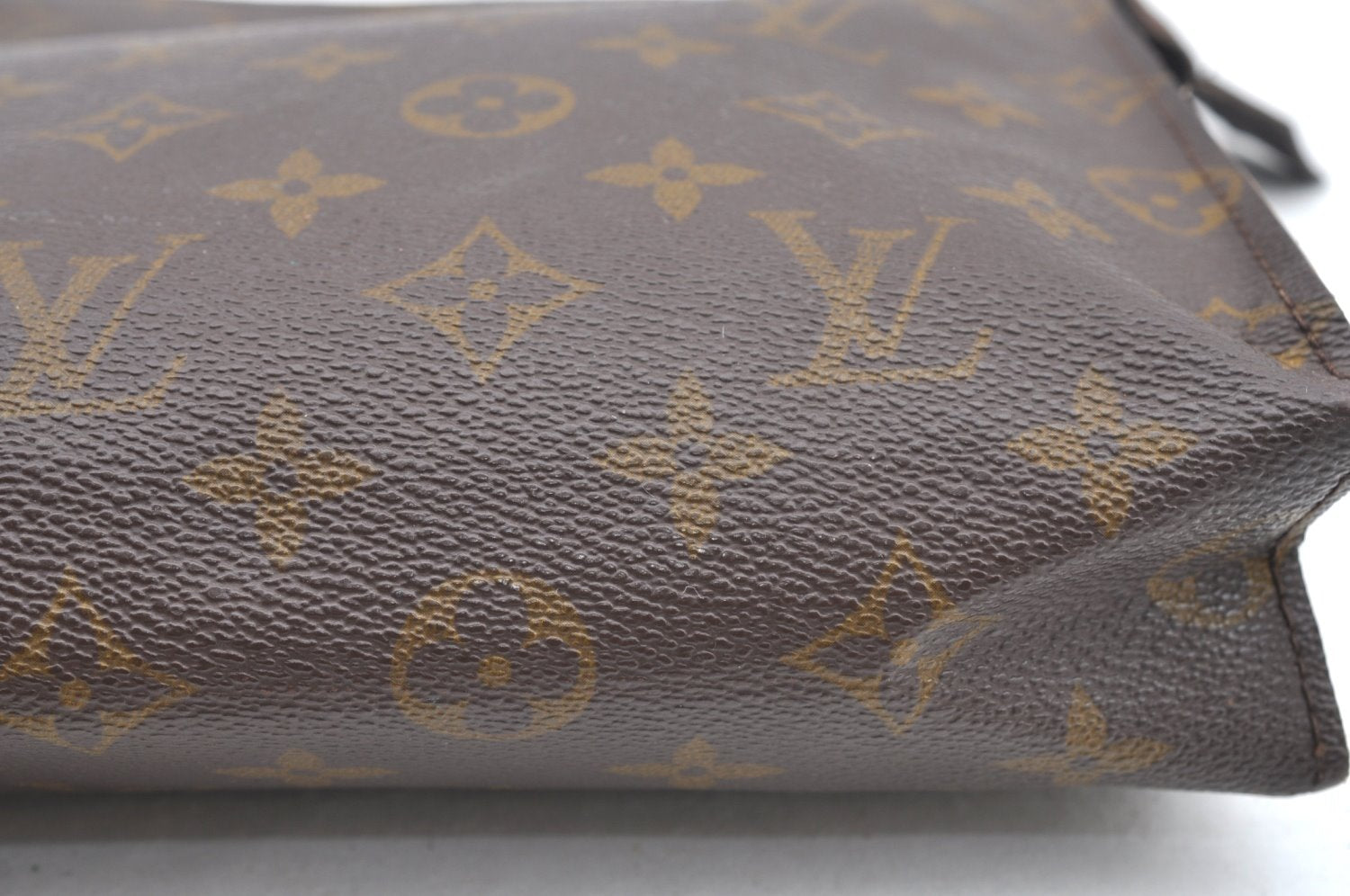 Auth Louis Vuitton Monogram Poche Toilette 26 Cosmetics Pouch Old Model LV K4514