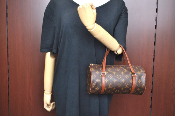 Authentic Louis Vuitton Monogram Papillon 26 Hand Bag Old Model LV K4523