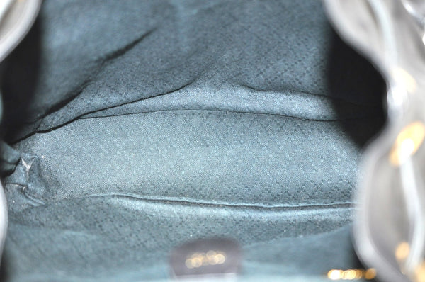 Authentic GUCCI Bamboo Backpack Leather Black K4530